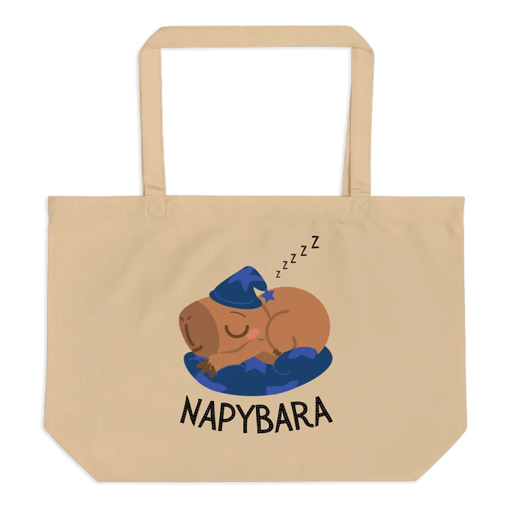 Napybara Capybara Organic Jumbo Tote Bag product image (1)