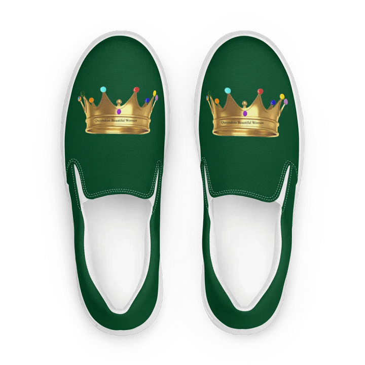 Queendom Beautiful Women Crown Canvas Shoes /Green (TM) product image (1)