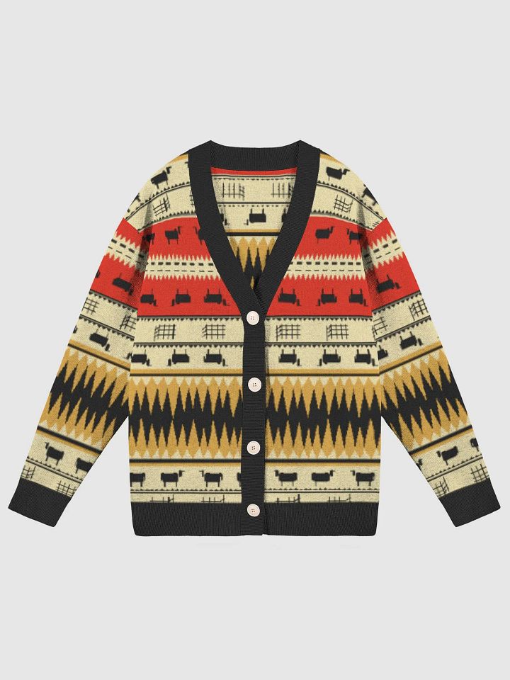 Geometric Fusion Knitted Cardigan product image (1)