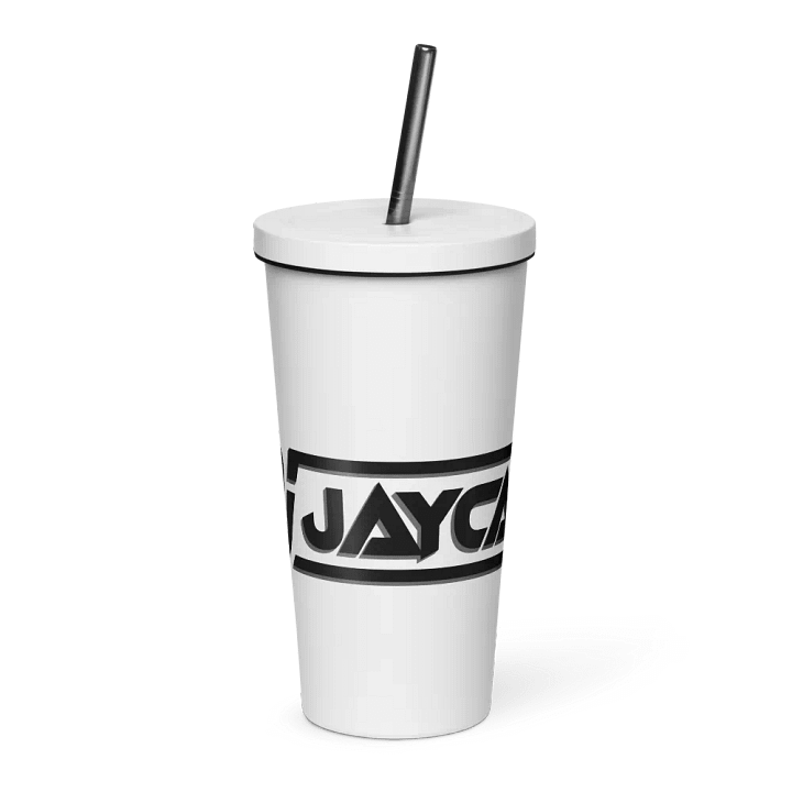 Dj JayCan Insulated Tumbler with a Straw White product image (1)