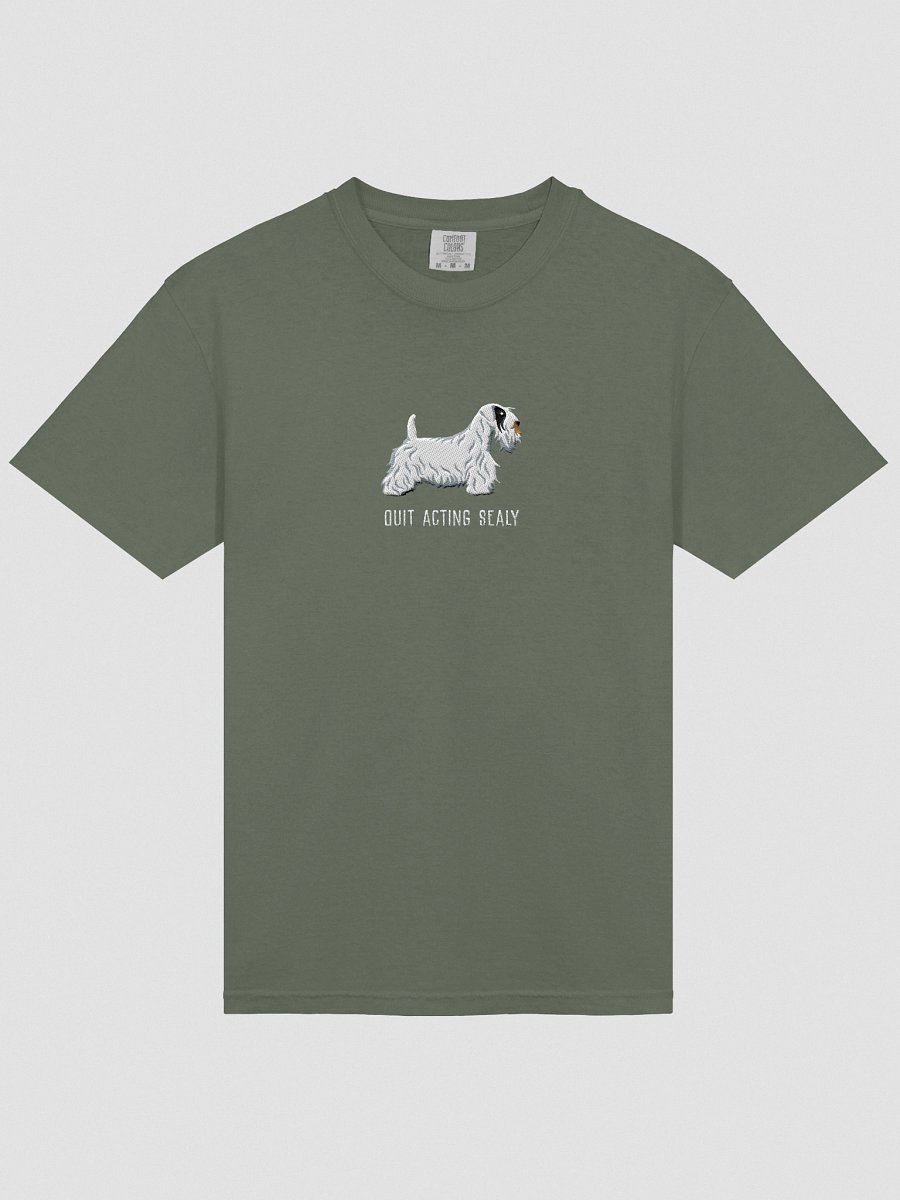 Quit Acting Sealy T-Shirt(Embroidered) of a Sealyham Terrier(Black & White) product image (33)