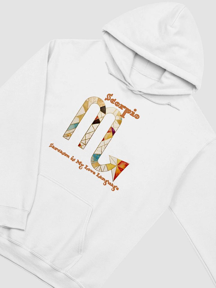 Scorpio & Sarcasm White Hoodie product image (2)