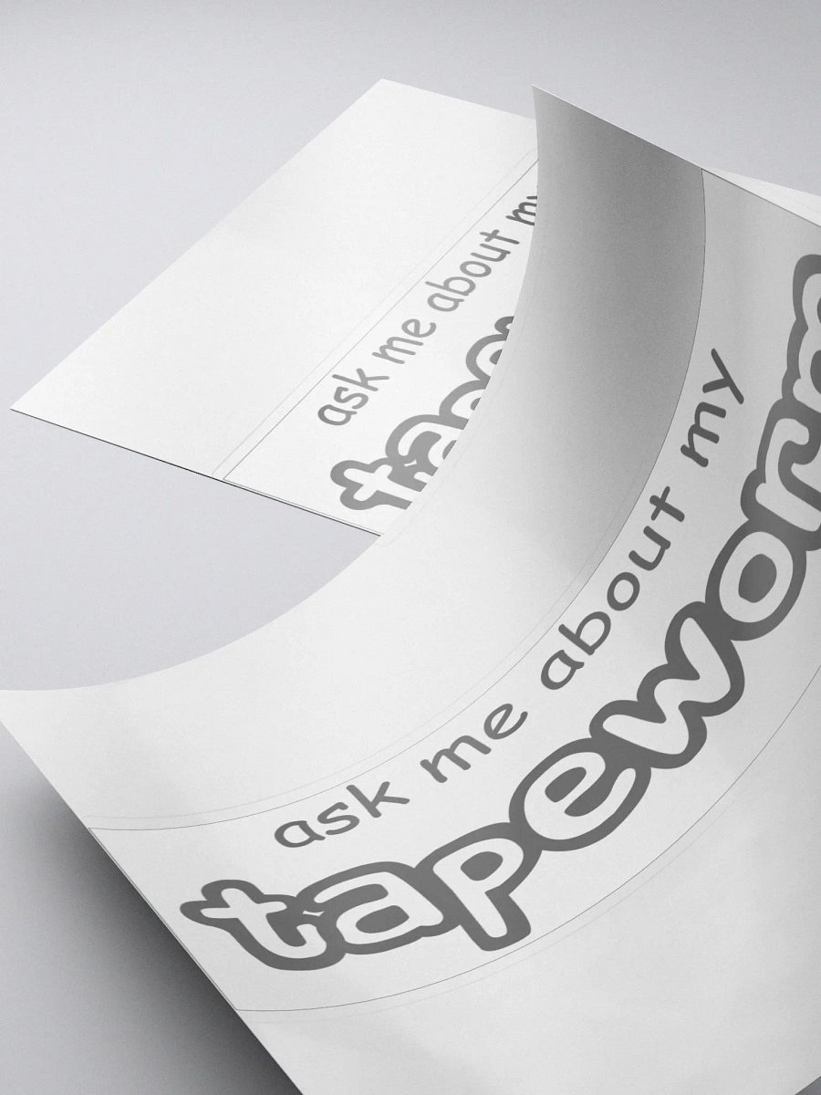 Ask me about my tapeworm bubble free stickers product image (4)