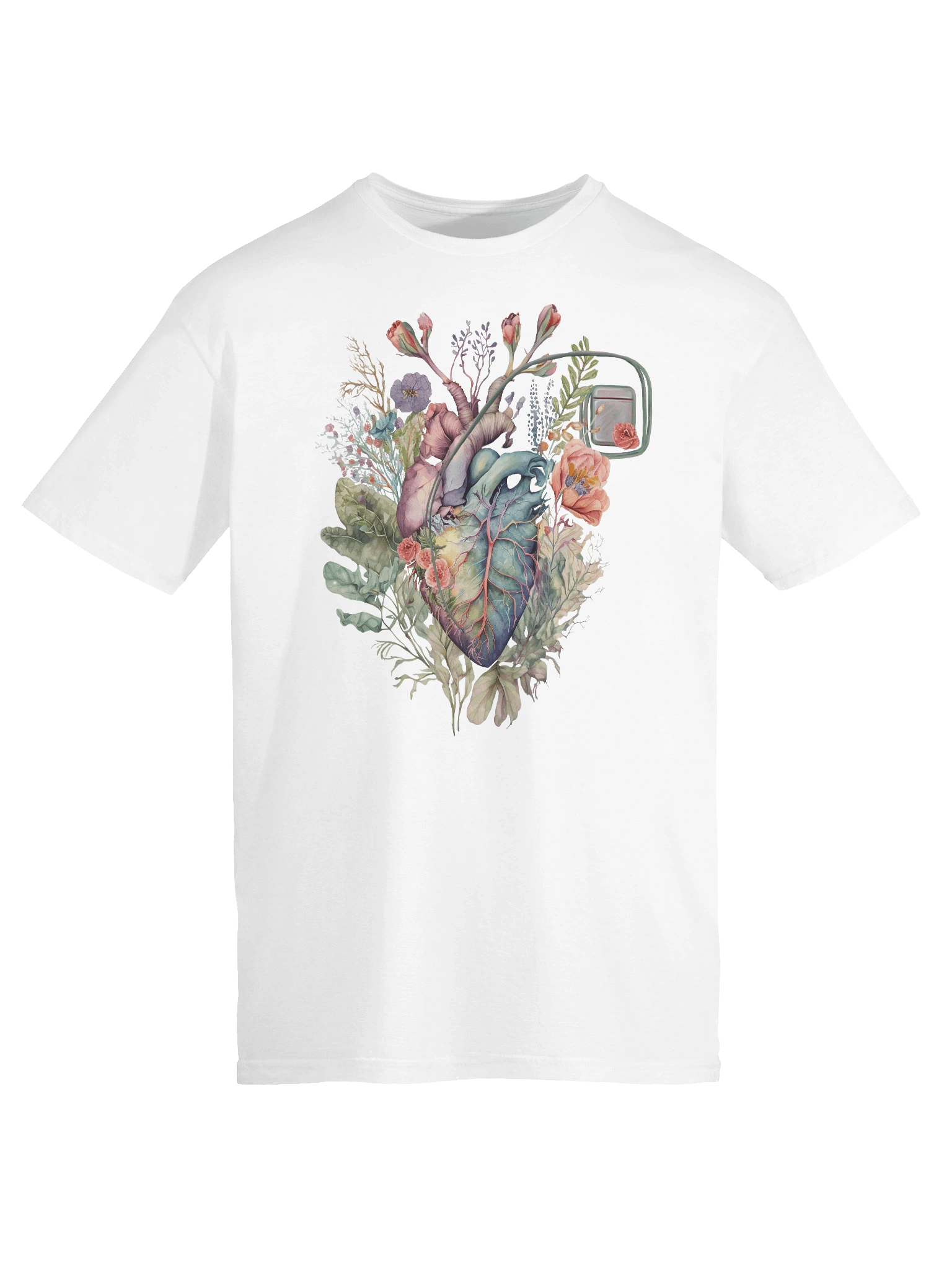 Botanical Anatomy Heart with a Pacemaker – Watercolor Illustration product image (6)