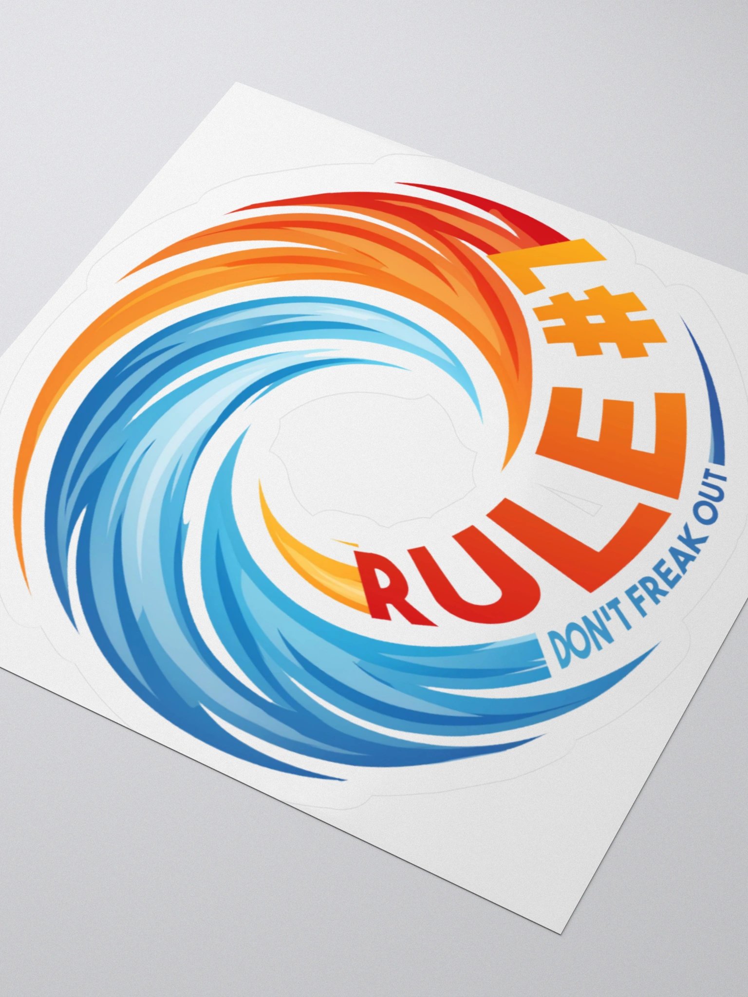 Rule #7 Kiss Cut Stickers Blue and Orange product image (9)