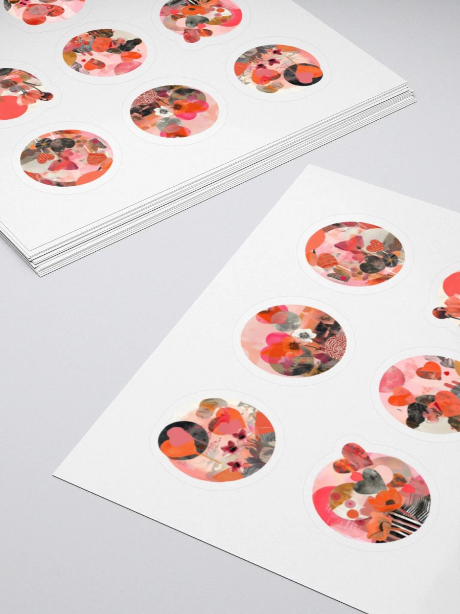 Abstract Heart Collage Sticker Pack for Journaling and Scrapbooking product image (5)