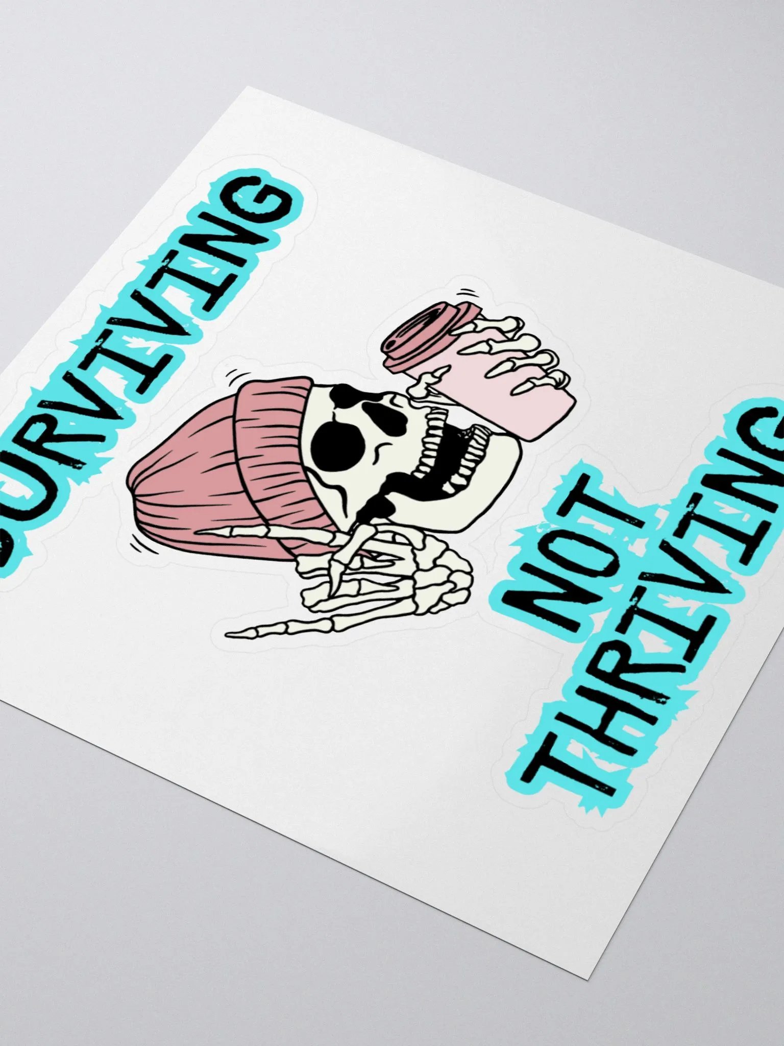 Surviving (Turquoise) Sticker product image (3)