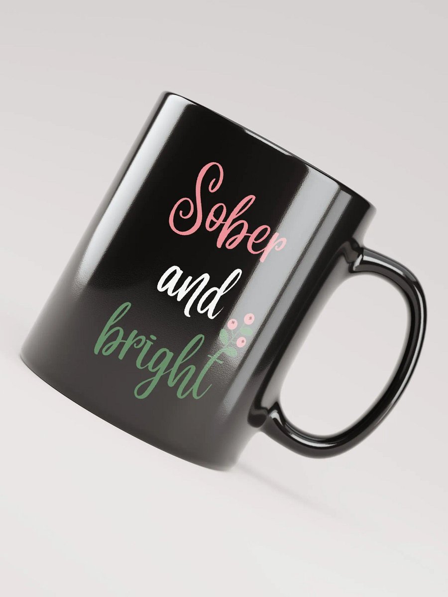 Sober & Bright Christmas Black Mug product image (4)