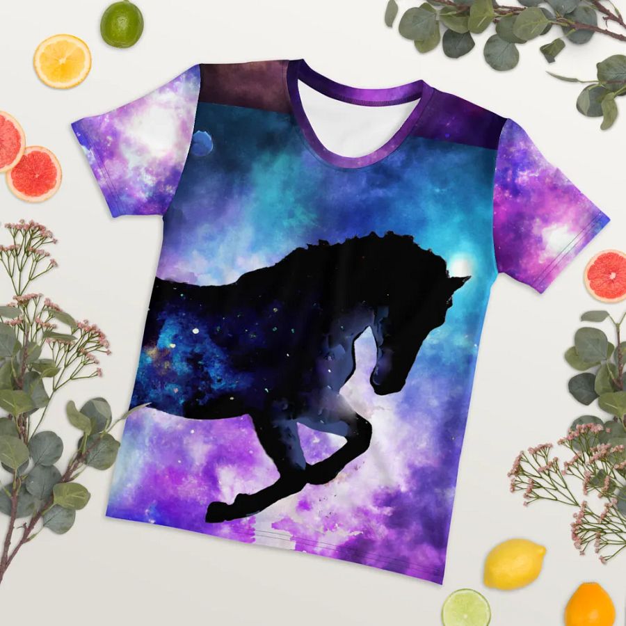 Fly By Night - Nebula Horses t shirt product image (4)