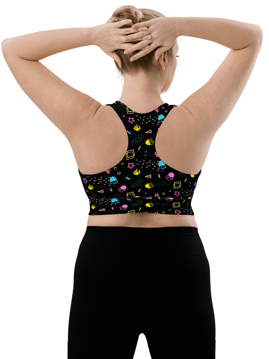 Shifty Seas dark pattern sports bra product image (3)