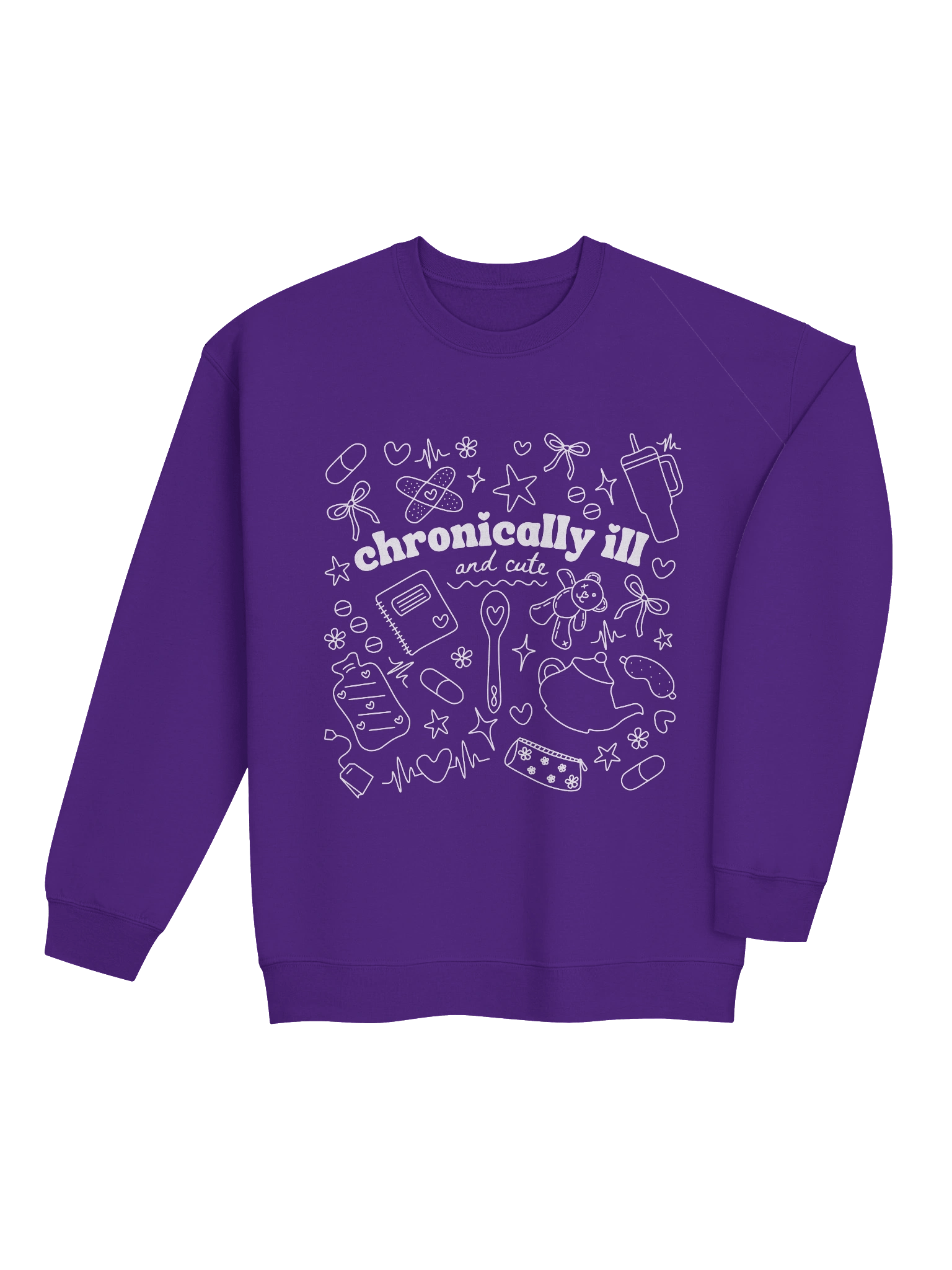 Chronically Ill and Cute Sweatshirt - White product image (5)