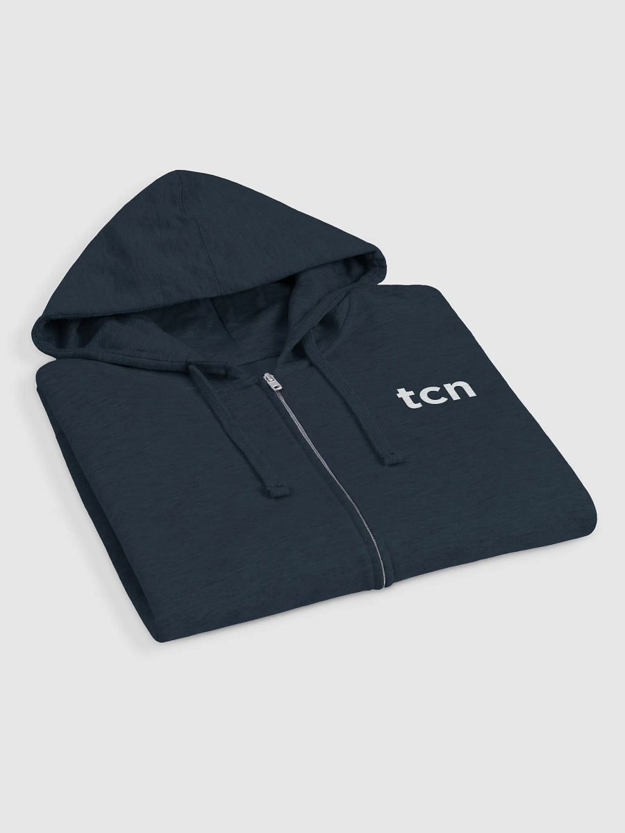 WHITE LOGO ZIP HOODIE — FRONT product image (3)
