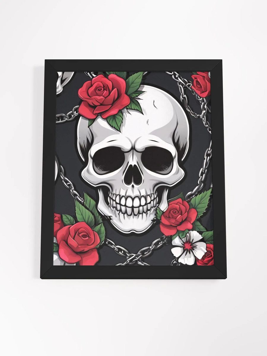 Skulls with Rose Flowers Thorns and Chains Wall Art Framed Print product image (4)
