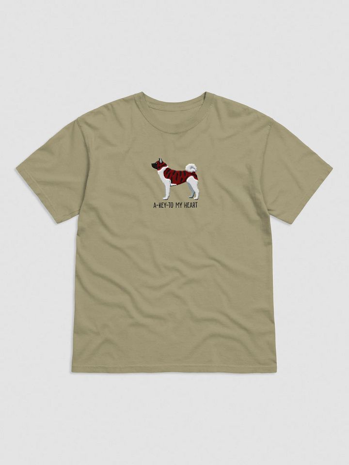 A-Key-To My Heart T-Shirt(Embroidered) of an American Akita(Brindle) product image (9)