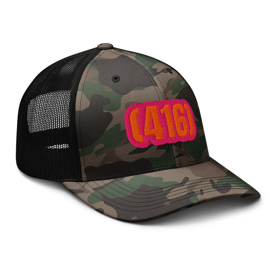 Vibrant Camo Charm Trucker Hat 416 Area code product image (6)