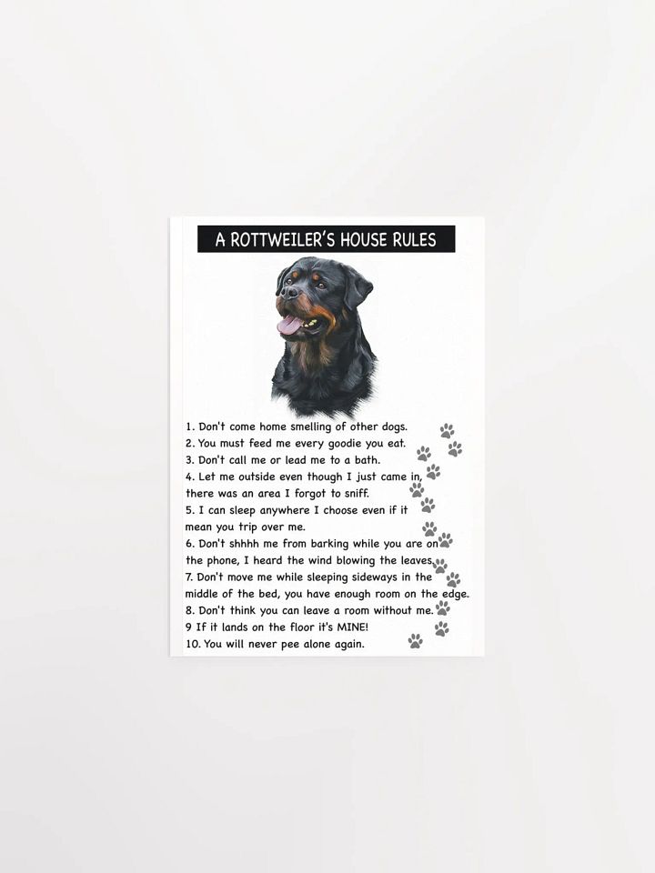 A Rottweiler's House Rules - Poster product image (6)