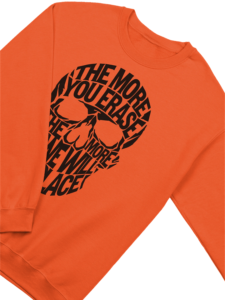 THE MORE YOU ERASE Skull Graphic Sweatshirt Black product image (5)