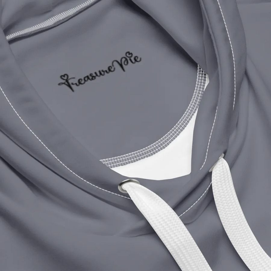 Plain Cool Medium Gray Light Summer Unisex Recycled Polyester Heavyweight Premium Hoodie by Treasure Pie product image (9)