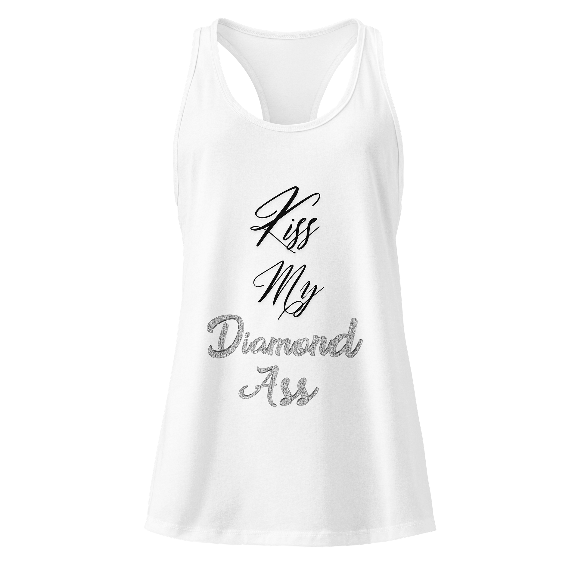 kiss my diamond white tank product image (1)