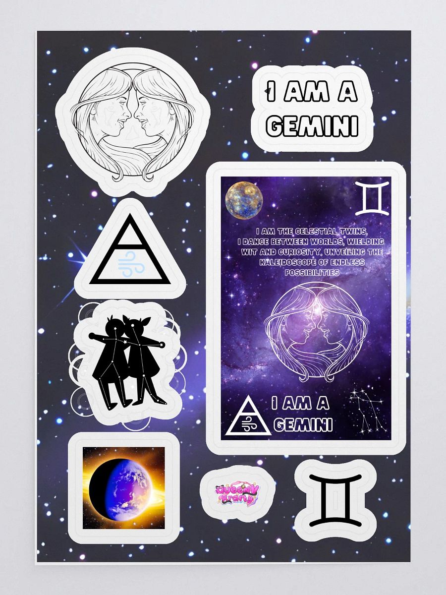 I am a Gemini Sticker Sheet product image (3)