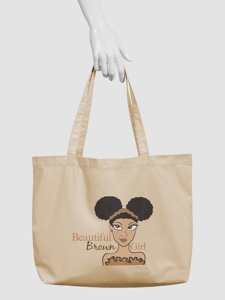 Cream Beautiful Brown Girl Tote product image (2)