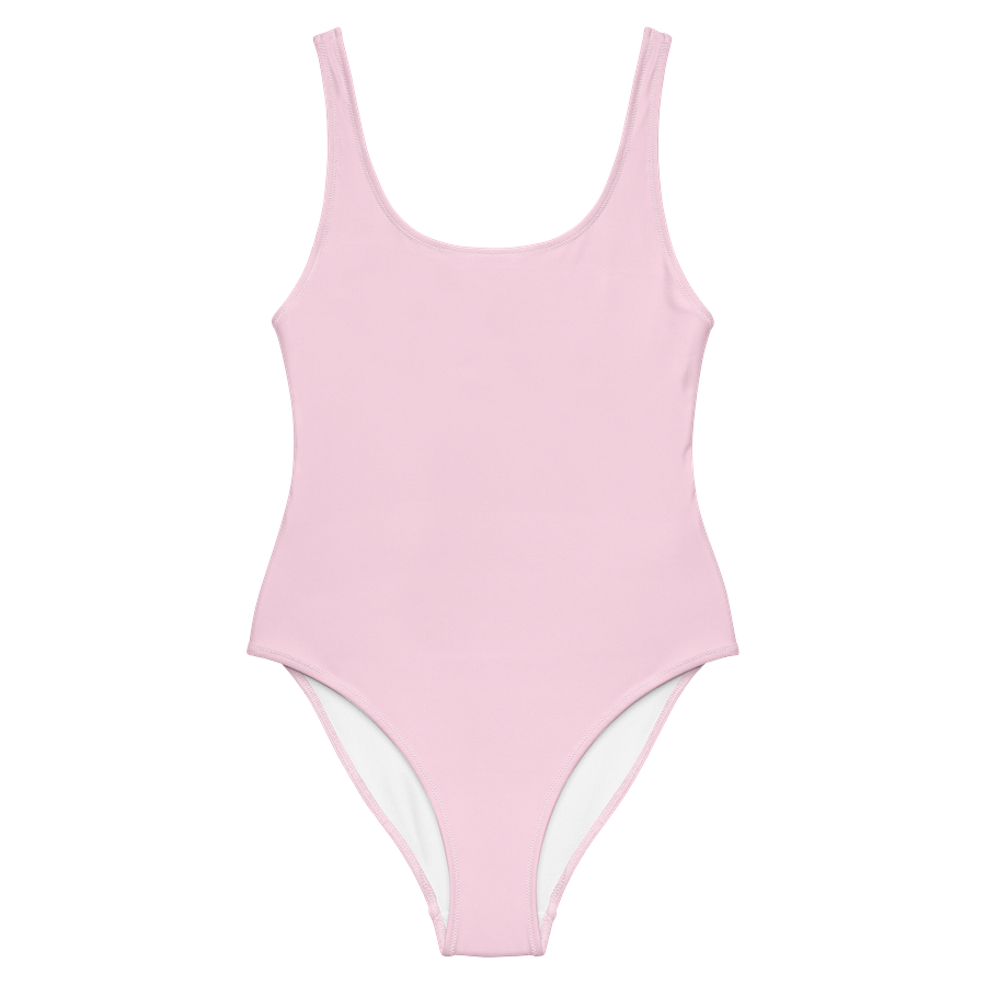 Baby Pink Solid Color Retro Inspired Women's One Piece Swimsuit product image (1)
