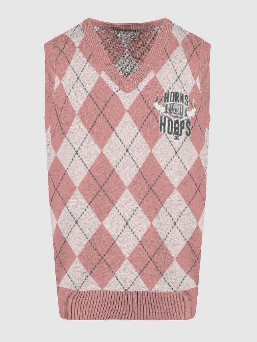 Horns Over Hoops Diamond Blush Knitted V-Neck Vest product image (13)