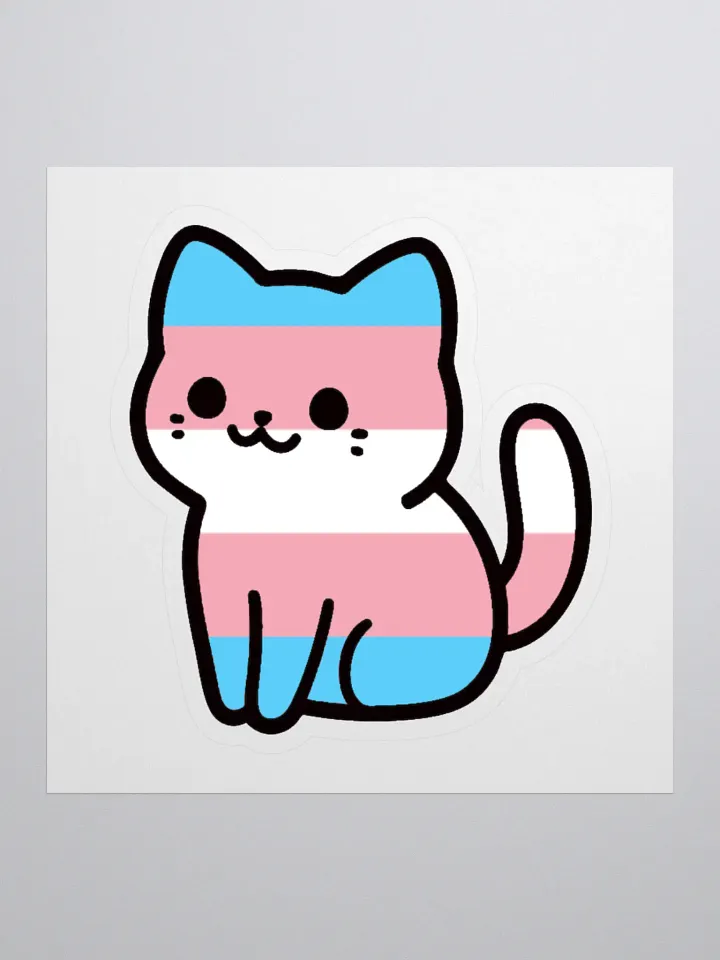 Transgender Pride Kitty Sticker product image (1)