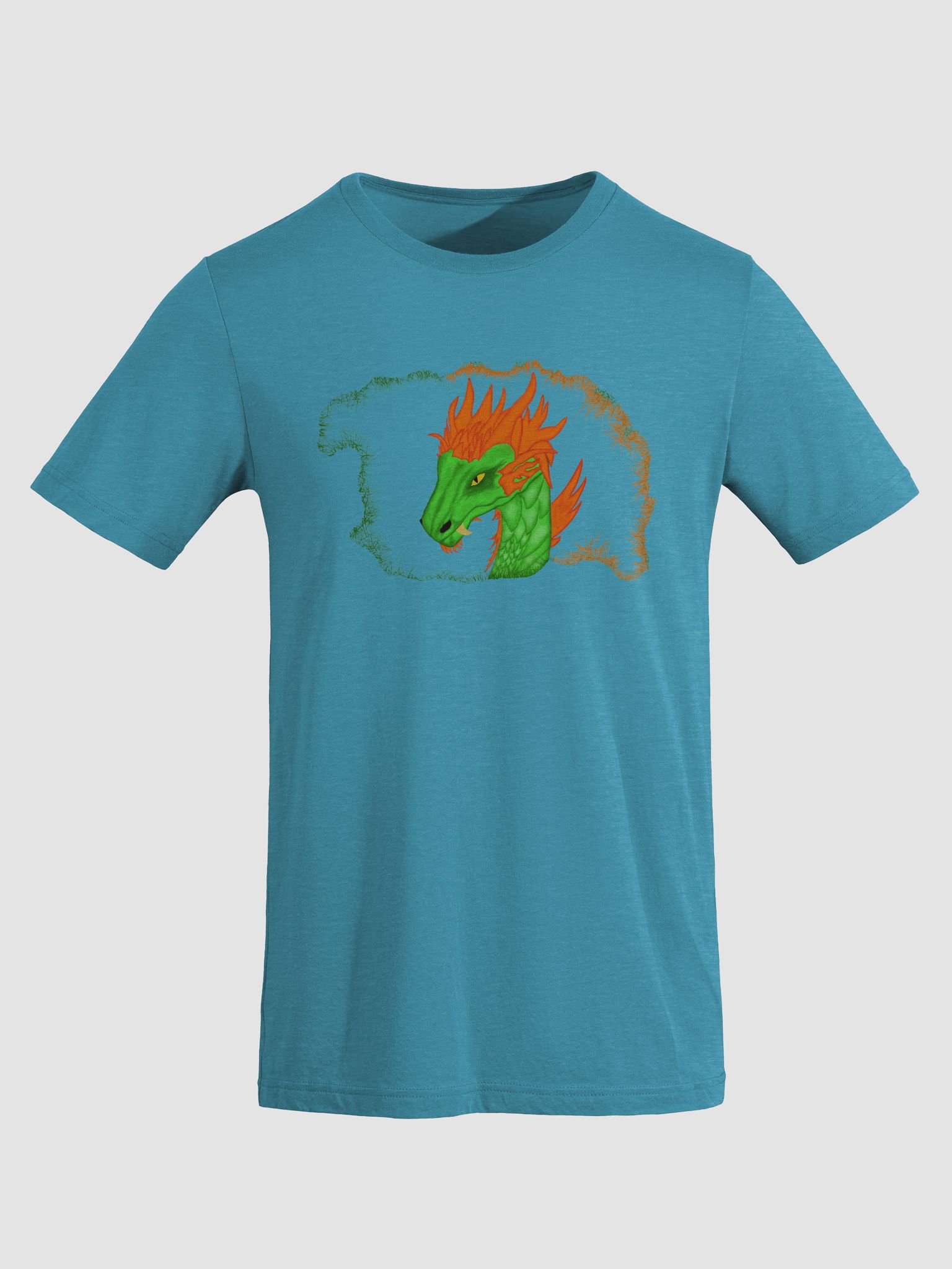 Fiery Dragon Head Tri-Blend T-Shirt product image (3)