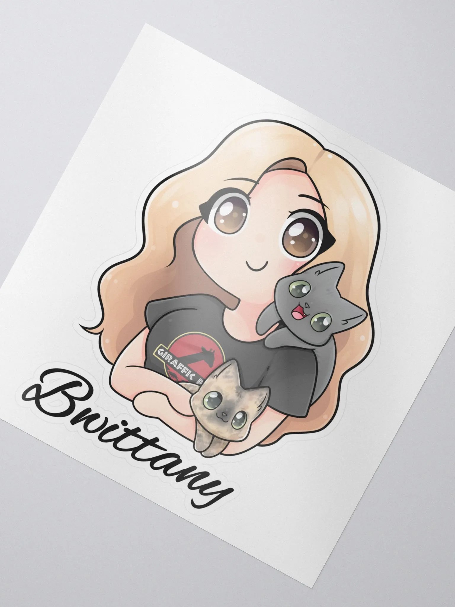 Bwittany and Cats Sticker product image (2)