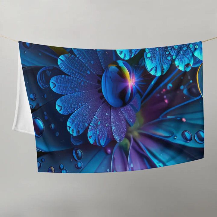 Kawaiikitten Exclusive Premium Dew Drop Throw Art Blanket product image (2)