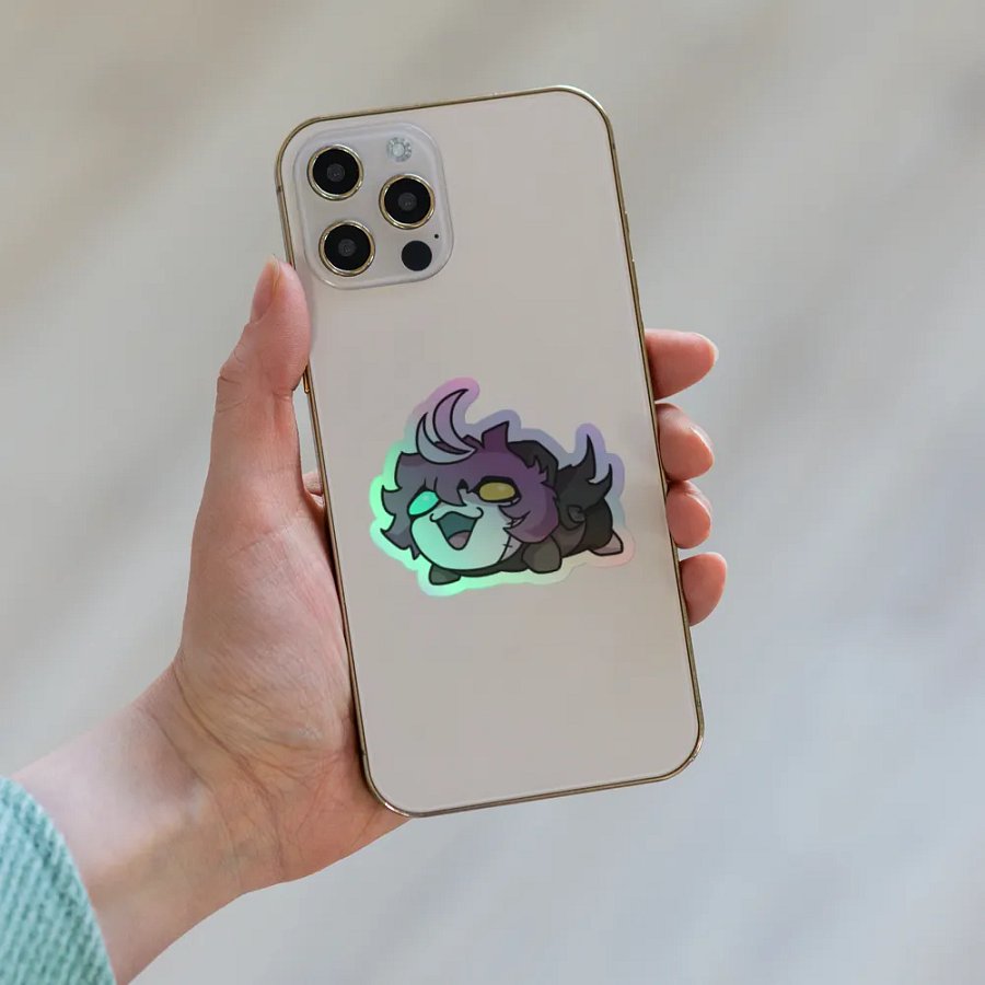 Nekri Frog Squeak Holographic Sticker product image (6)