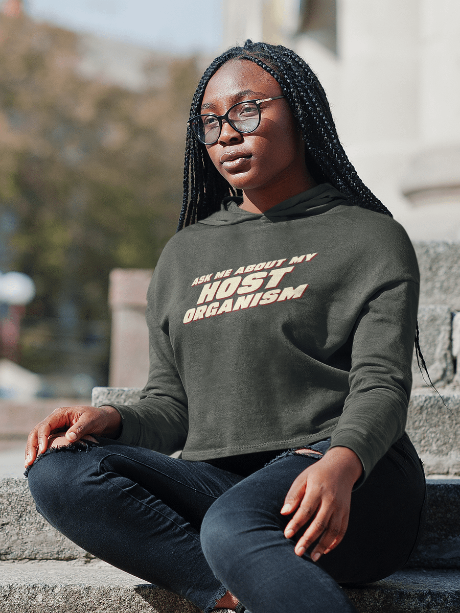 ask me about my host fleece crop hoodie product image (1)