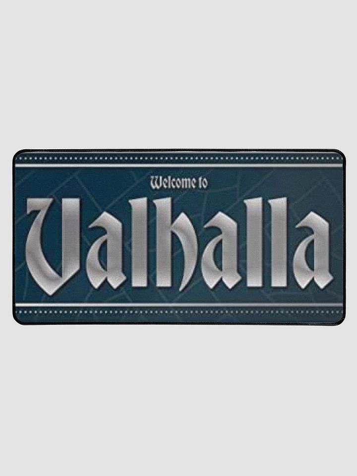 welcome to valhalla desk mat product image (1)
