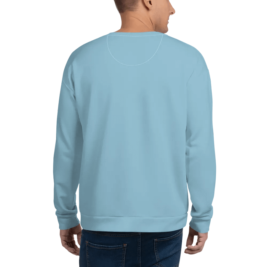 Plain Light Blue Soft Summer Unisex Recycled Polyester Heavyweight Premium Sweatshirt by Treasure Pie product image (7)