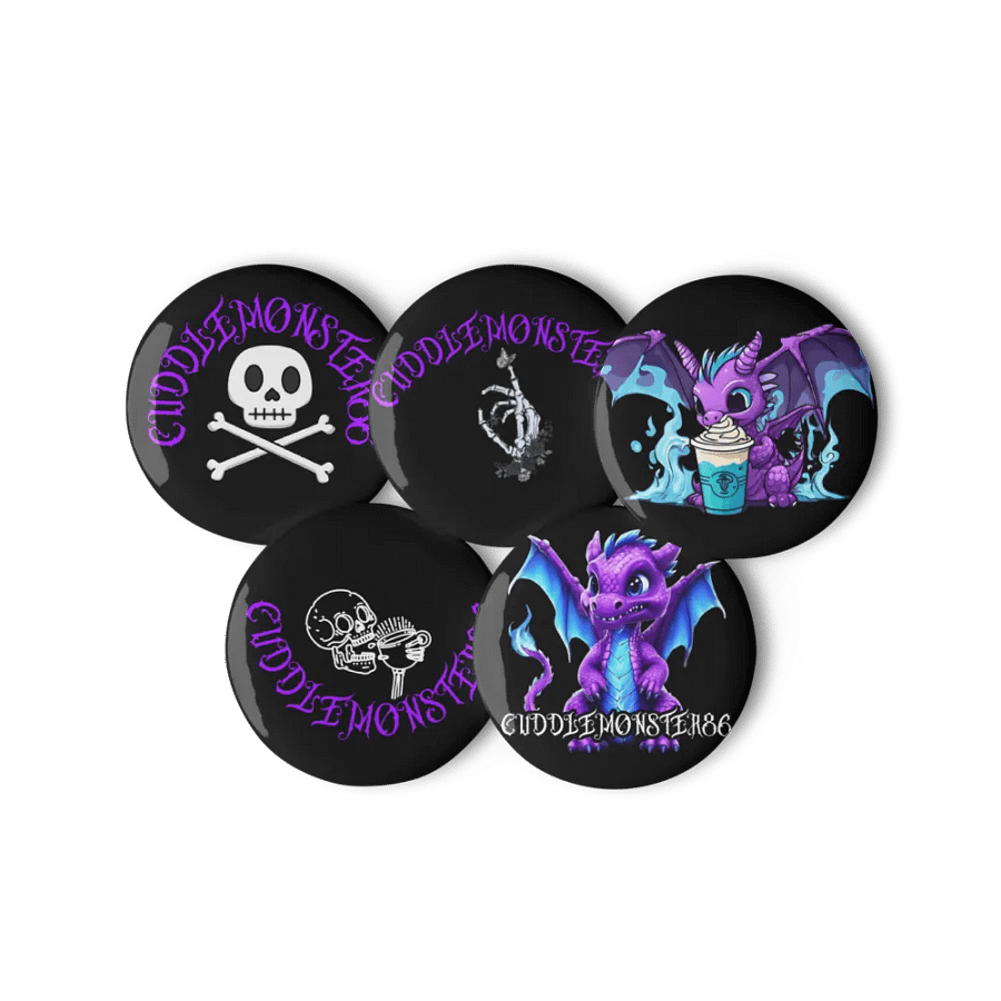CuddleMonster86 Cute Gothic Pin Button Set product image (11)