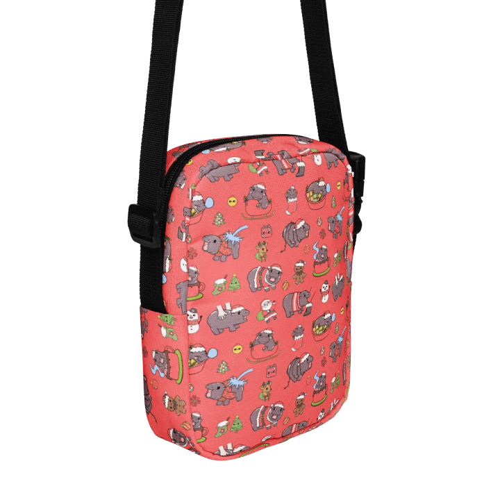 MOODENG'S RED CHRISTMAS UTILITY CROSSBODY BAG! product image (2)