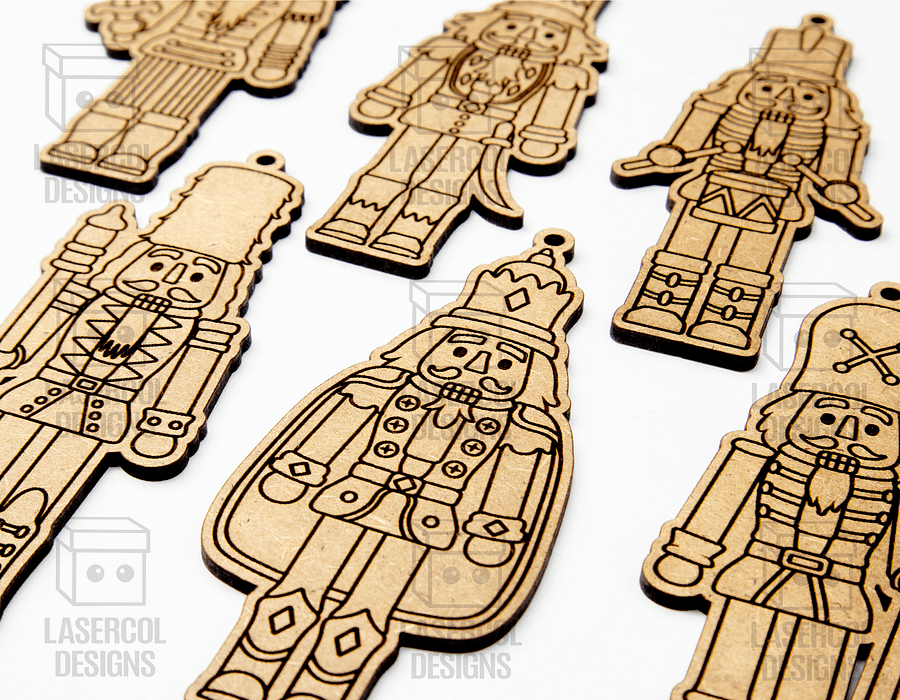 Christmas Nutcrackers Ornaments (6 Styles) - Laser Cut Files product image (8)