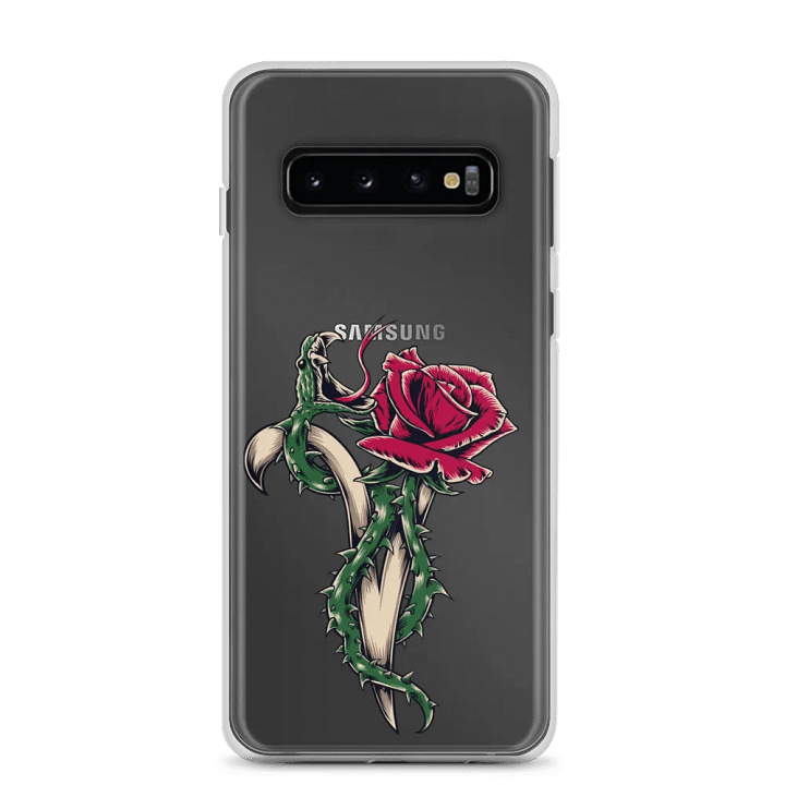 Red V-Rose Clear Samsung Phone Case product image (1)