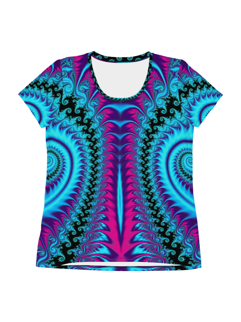 Fractal women's athletic tee - Frost-Fern Forest product image (5)