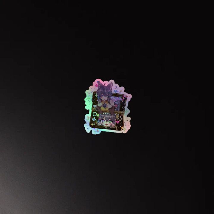WolfcatRisi Gamer Waifu Holographic Sticker product image (4)