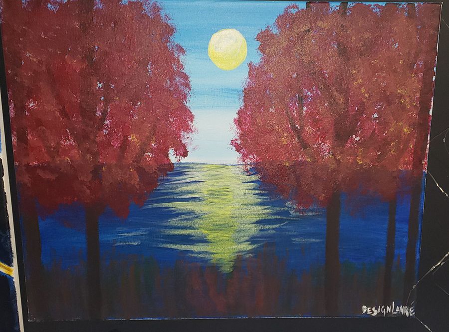 Lake at Sunset Painting product image (1)