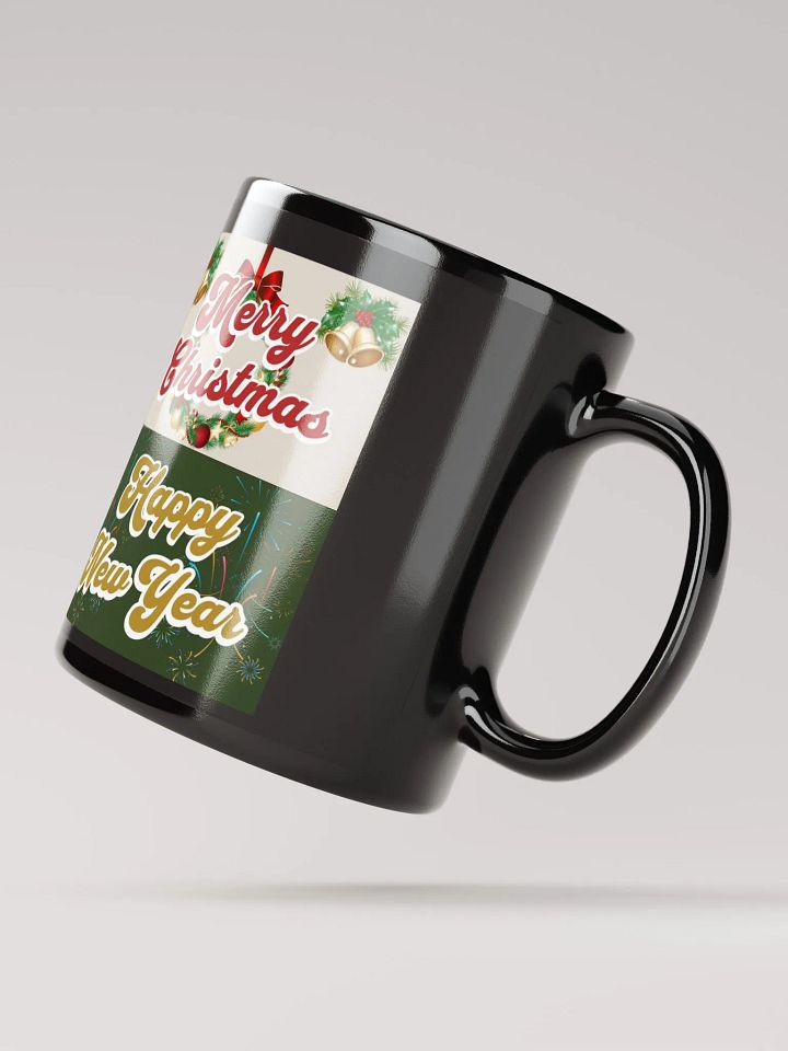 Merry Christmas - Happy New Year Black Mug product image (3)