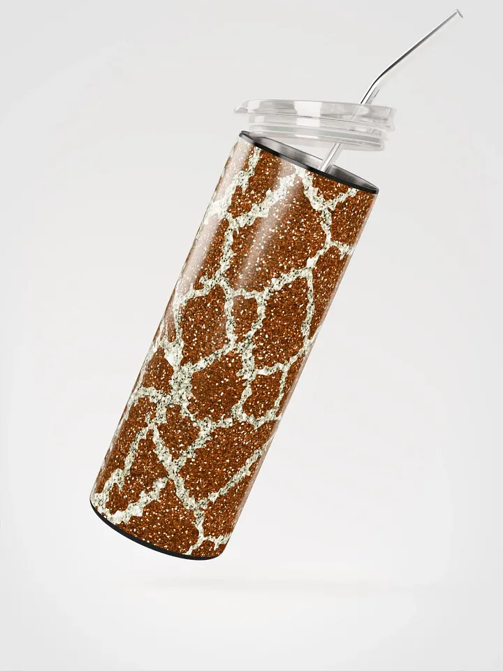Unleash Your Style with our Giraffe Print Stainless Steel Tumbler | Eco-Friendly 20 oz Tumbler with Reusable Straw product image (2)