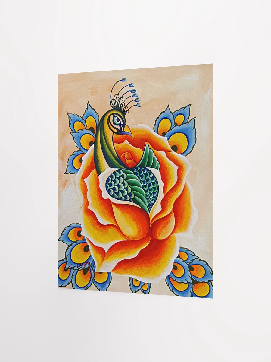 Peacock Orange Rose Print product image (5)