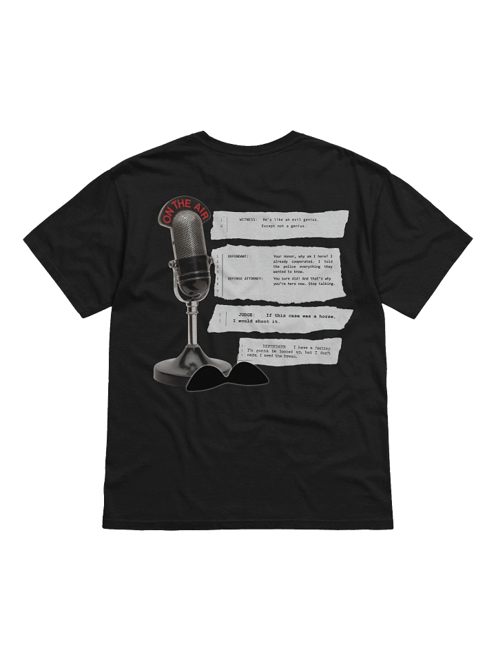 Iconic Court Transcripts Black T-Shirt product image (2)