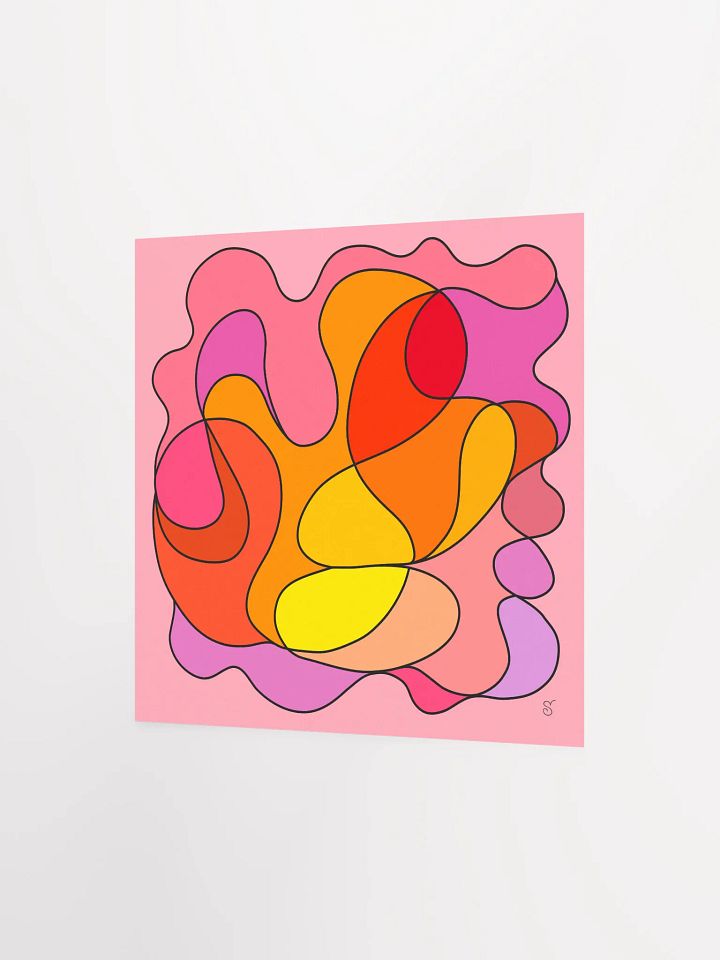 Vibrant Interlock Poster - Abstract Square No. 5 product image (2)