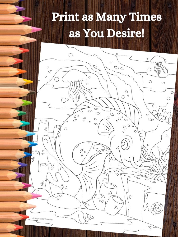 Tropical Fish Printable Coloring Pages product image (5)