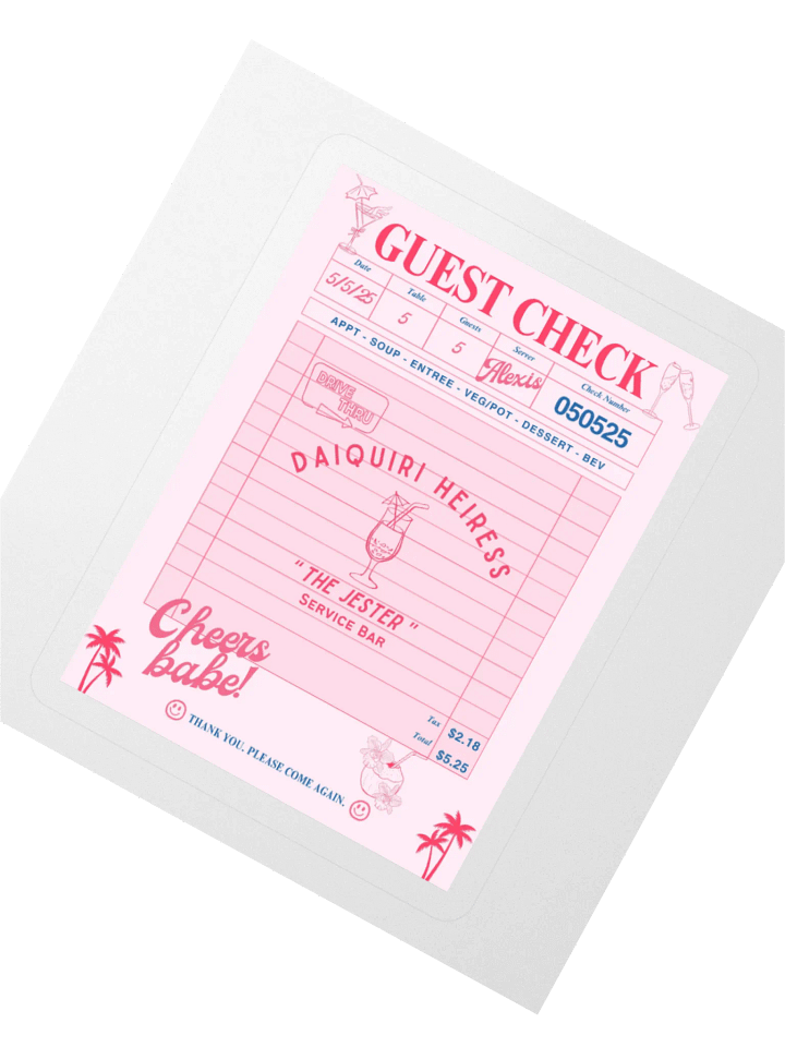 CHECK PLEASE! DAIQUIRI STICKER product image (5)