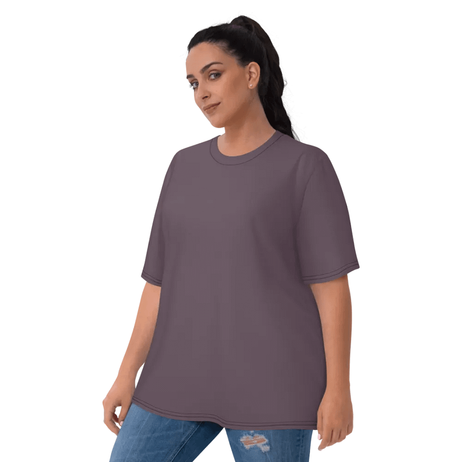 Plain Mauve Soft Summer Women's Crewneck Polyester Heavyweight Premium T-Shirt by Treasure Pie product image (5)
